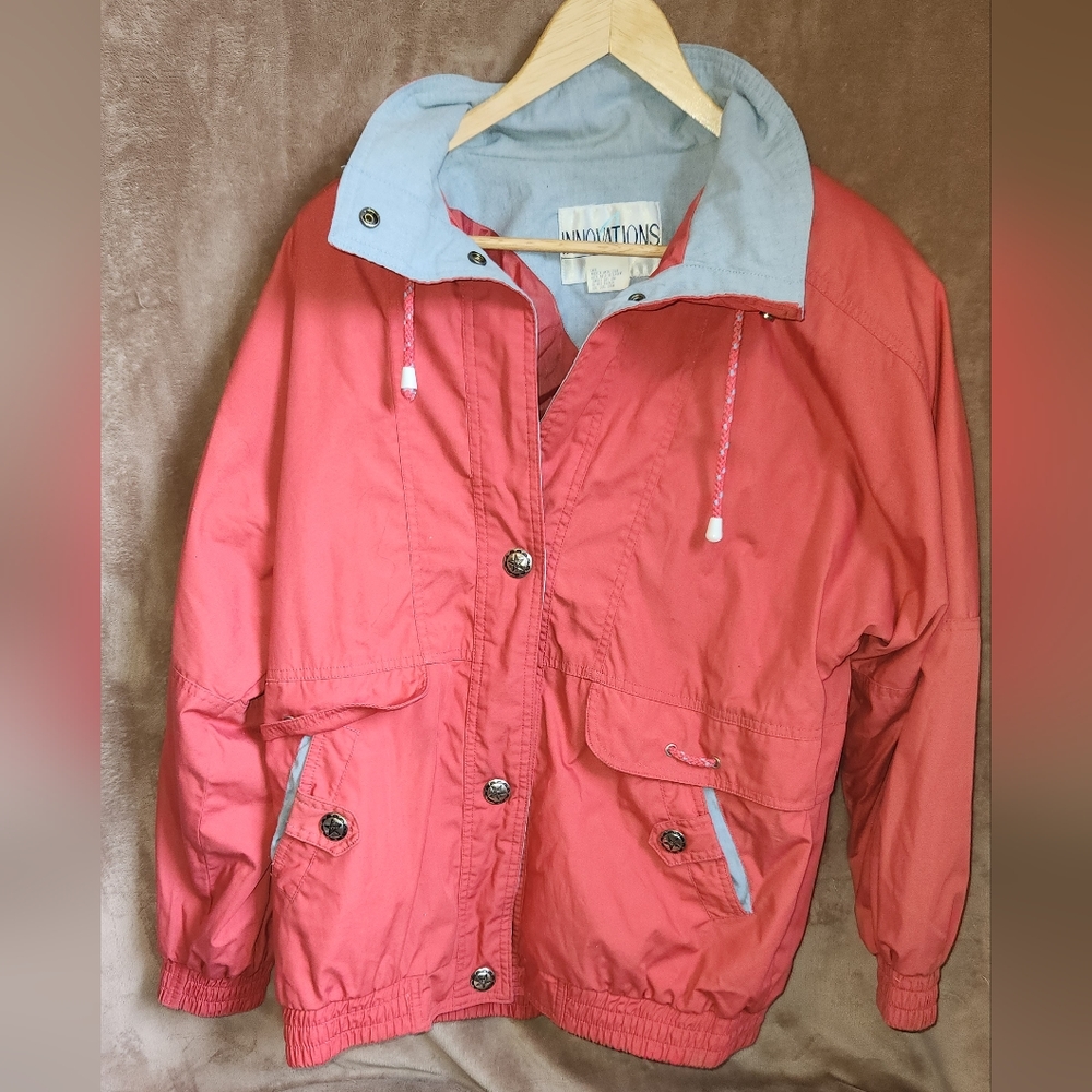 Vintage Innovations by Izzi Coral Light Snap Up Jacket, Women's Medium